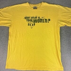 Nike Oregon Ducks Yellow T Shirt Vintage Men’s Size Large Y2K Boxy Baggy